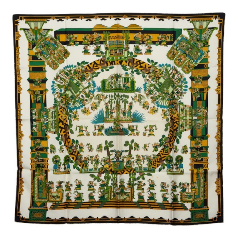 Hermes Carre 90 Astres et Soleils (Celestial Bodies and Suns) Scarf, Large Gr...